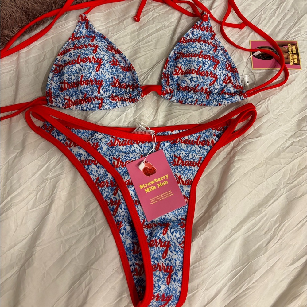 Strawberry Milk Mob Triangle Bikini